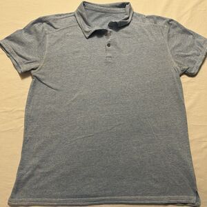 BKE Men's Large Pale Blue Short Sleeve Polo Shirt Lightweight